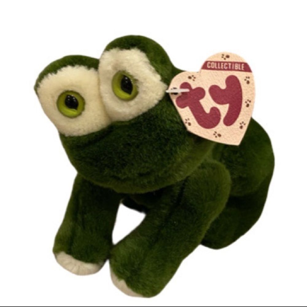 Vintage Ty Attic Treasures Frog Prince Green Plush  Collectible Toy 1993